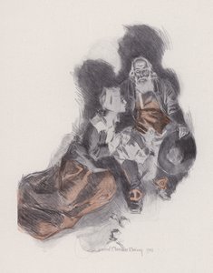 Illustration til Evangeline, A Tale of Arcadie, af Henry Wadsworth Longfellow (litho)