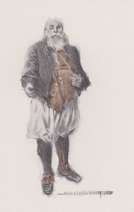 Illustration til Evangeline, A Tale of Arcadie, af Henry Wadsworth Longfellow (litho) af Howard Chandler (after) Christy