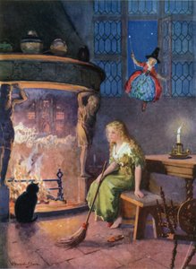 Askepot (farve litho) af Howard Davie