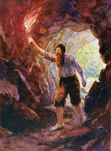 Crusoes eventyr i hulen, illustration til 