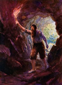Illustration til Robinson Crusoe af Howard Davie