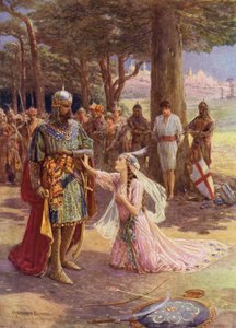 St James of Spain og prinsesse Celestine (farve litho) af Howard Davie