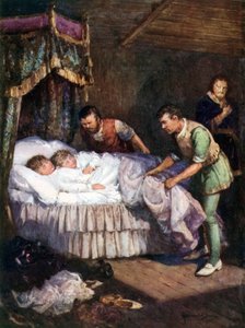 Mordet på prinserne i tårnet (farve litho) af Howard Davie