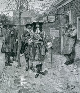 Governor Andros and the Boston People, engraved by A. Whitney, from Harper "s Magazine, 1883dani af Howard Pyle
