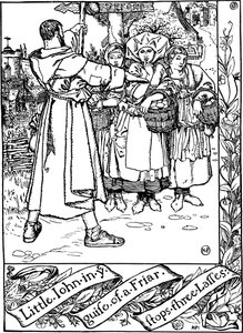 Illustration fra bogen The Merry Adventures of Robin Hood, af Howard Pyle, 1883. af Howard Pyle