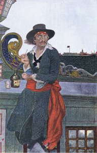Kidd on the dæk af Adventure Galley, fra Howard Pyles Book of Pirates udgivet af Harper & Bros, 1921 af Howard Pyle