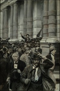 Rush fra New York Stock Exchange den 18. september 1873 af Howard Pyle