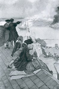 Watching the Fight at Bunker Hill, illustration fra 