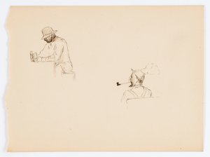Uden titel (To tegninger af mænd) af Howard Russell Butler