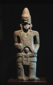 Statue, postklassisk periode (900-1521) (sten) af Huaxtec Huaxtec