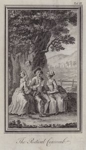 The Poetical Coxcomb (gravering) af Hubert (after) Gravelot