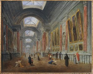 Renoveringsprojekt for Grande Galerie du Louvre, omkring ...