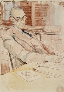 Portræt af Sir Karl Theodore Parker, CBE, 1952 af Hubert Andrew Freeth