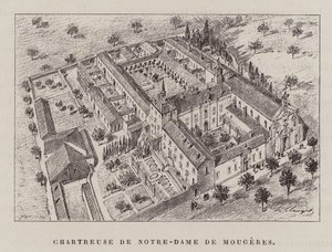 Chartreuse De Notre-Dame De Mougeres (gravering) af Hubert Clerget