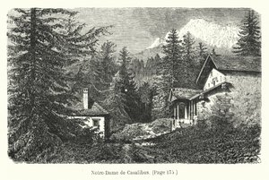 Illustration til Les Deux Robinsons de la Grande-Chartreuse (kobberstik) af Hubert Clerget
