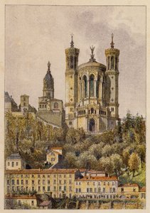 Notre-Dame De Fourvieres, A Lyon (farvelitografi)