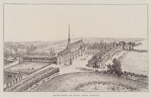Notre-Dame De Livry, nuværende tilstand (kobberstik) af Hubert Clerget