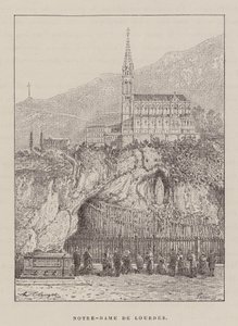 Notre-Dame De Lourdes (kobberstik) af Hubert Clerget
