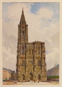Notre-Dame De Strasbourg (farvelitografi)
