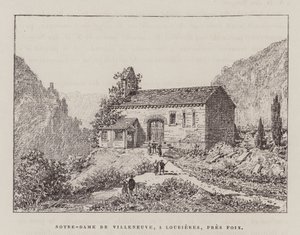 Notre-Dame De Villeneuve, A Lourieres, Pres Foix (kobberstik) af Hubert Clerget