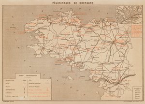 Pelerinages De Bretagne (farvelitografi) af Hubert Clerget