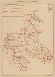 Pelerinages De La Champagne (farvelitografi) af Hubert Clerget