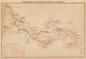 Pelerinages De La Guyenne Du Rouergue Et Du Quercy (farvelitografi) af Hubert Clerget