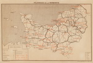 Pelerinages De La Normandie (farvelitografi) af Hubert Clerget