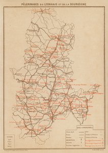 Pelerinages Du Lyonnais Et De La Bourgogne (farvelitografi) af Hubert Clerget