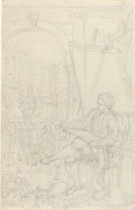 Selvportræt af Hubert Francois Gravelot