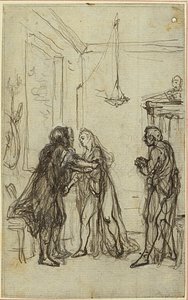 Studie til Lucains "La Pharsale", Canto II af Hubert Francois Gravelot