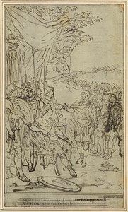 Studie til Lucains "La Pharsale", Canto IV af Hubert Francois Gravelot