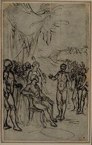Studie til Lucains "La Pharsale", Canto IV af Hubert Francois Gravelot