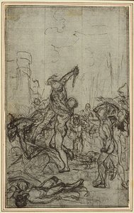 Studie til Lucains "La Pharsale", Canto IV af Hubert Francois Gravelot