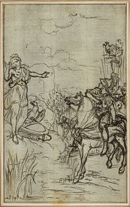Studie til Lucains "La Pharsale", Canto I af Hubert Francois Gravelot