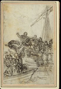 Studie til Lucains "La Pharsale", Canto VIII af Hubert Francois Gravelot