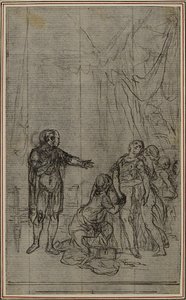 Studie til Lucains "La Pharsale", Canto V af Hubert Francois Gravelot