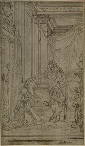 Studie til Lucains "La Pharsale", Canto X af Hubert Francois Gravelot