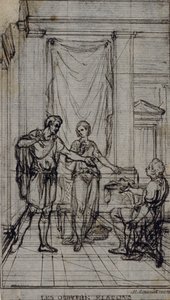 Studie til vignet i Jean François Marmontels "Contes Moraux" af Hubert Francois Gravelot