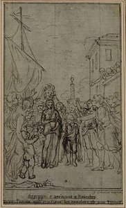Studie til en illustration i Tacitus "Tiberius, or The Six First Books of the Annals", Book III, Vol. 2, 2nd Study af Hubert Francois Gravelot