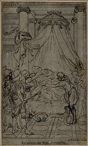 Studie til en illustration i Tacitus "Tiberius, or The Six First Books of the Annals", Book VI, Vol. 3, Final Study af Hubert Francois Gravelot