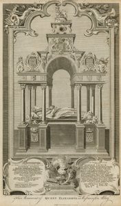 Dronning Elizabeths monument af Hubert Francois Gravelot