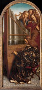 Englemusikere med St. Cecilia, fra Gent-altertavlen