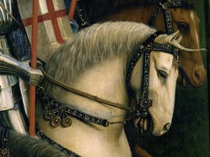 Detalje fra Kristi riddere, fra Gent-altertavlen