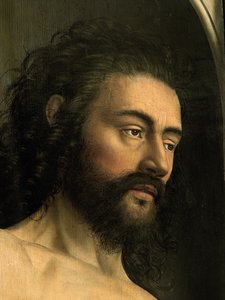 Detalje af Adam, fra venstre fløj af Gent-altertavlen af Hubert & Jan van (1390 1441) Eyck