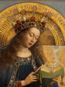 Detalje af Jomfru Maria, fra Gent-altertavlen