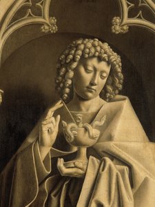 Apostlen Johannes, detalje fra Gent-altertavlen, lukket (olie på panel)