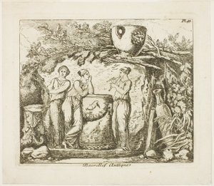 Antik basrelief af Hubert Robert