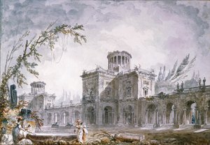 Arkitektonisk fantasi, 1760 af Hubert Robert