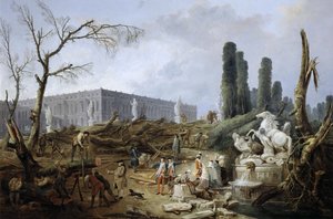 Bosquet af Apollons bade af Hubert Robert